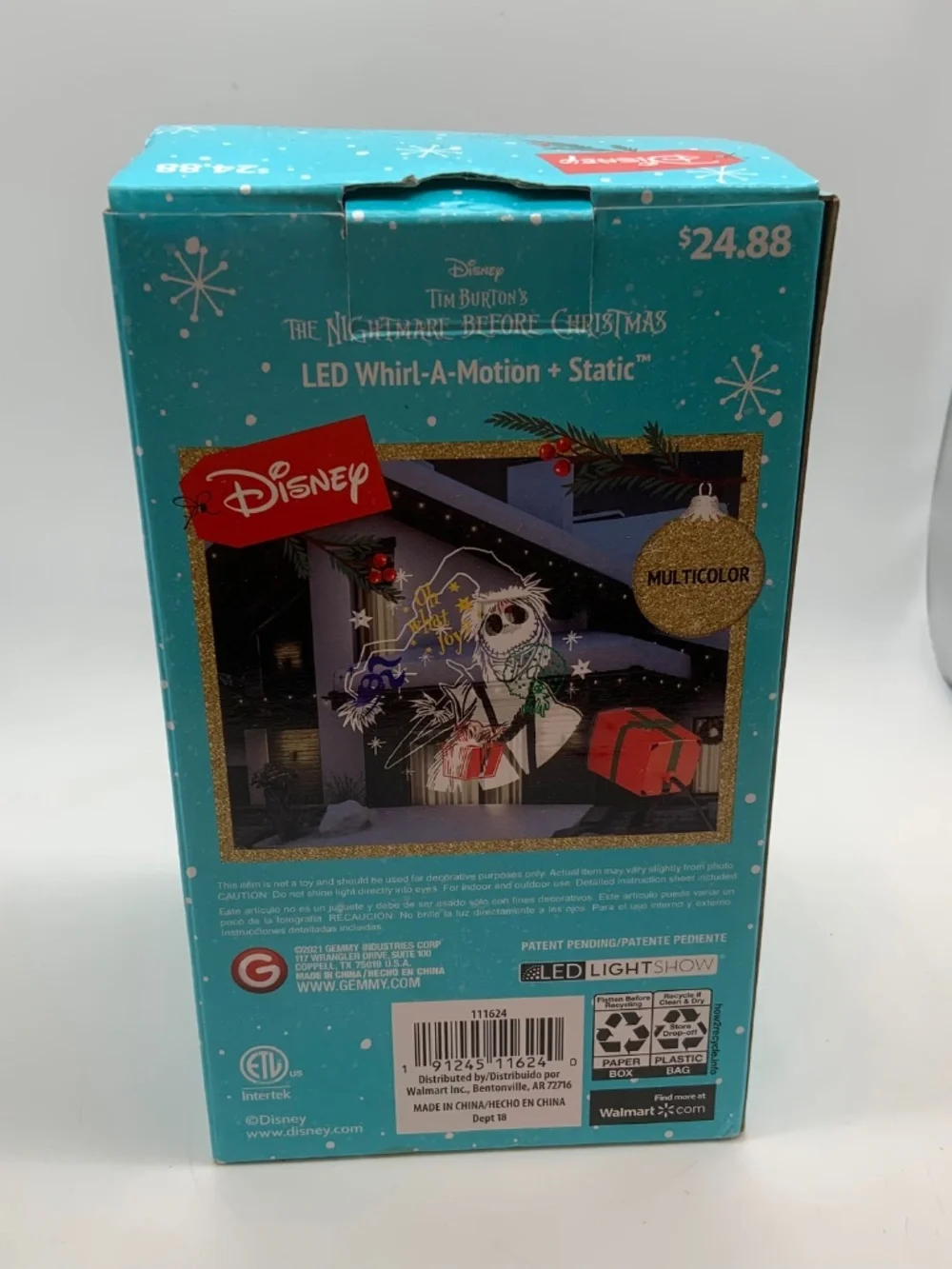 Gemmy Disney Nightmare Before Christmas LED Whirl-A-Motion Holiday Projector